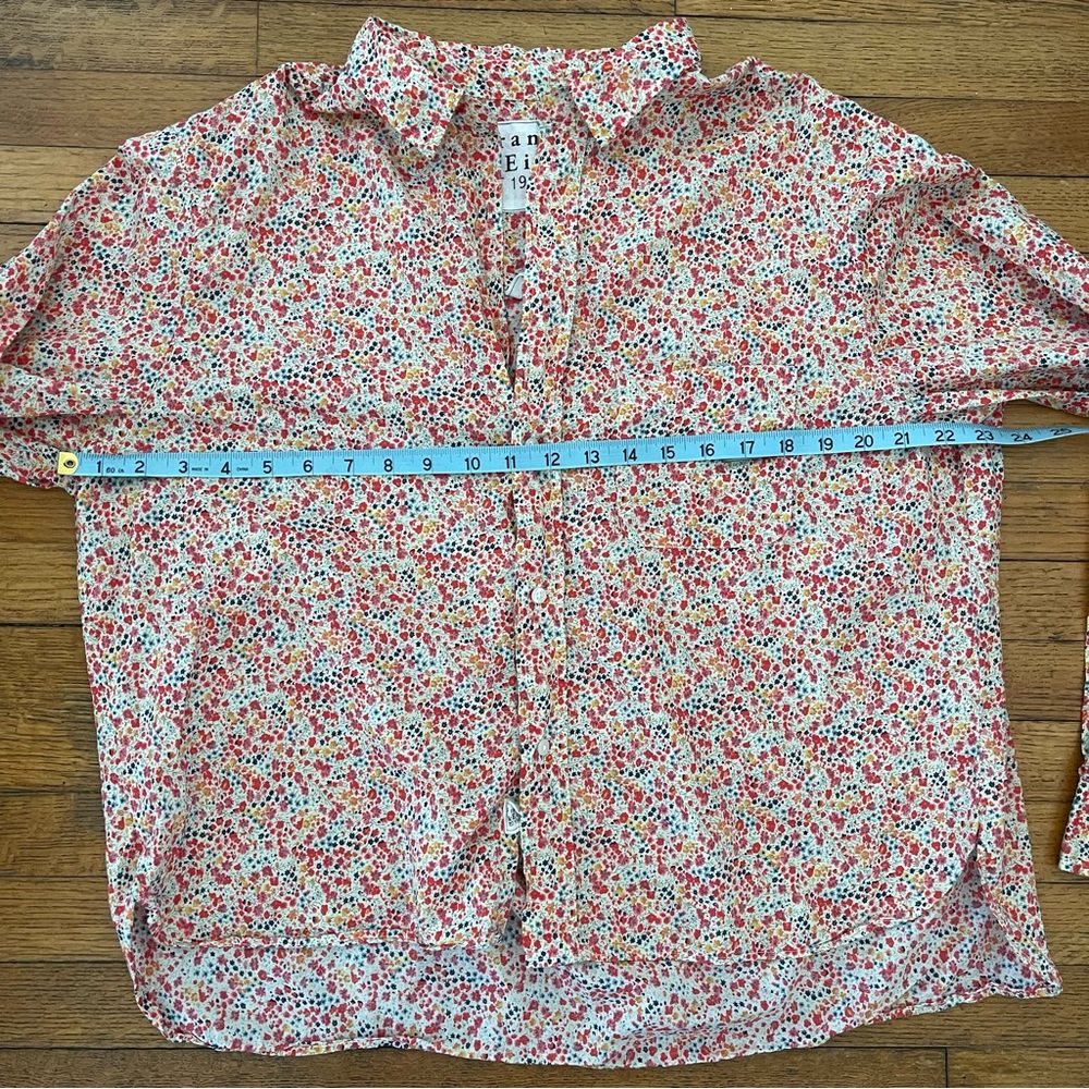 Frank & Eileen Silvio White w/ Multicolor Floral Shirt Sz XL - Picture 5 of 8
